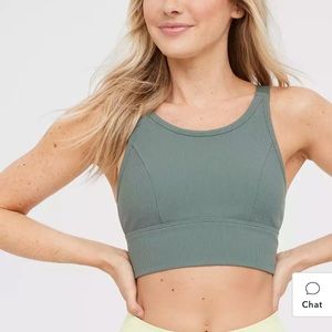OFFLINE By Aerie Ribbed High Neck Sports Bra